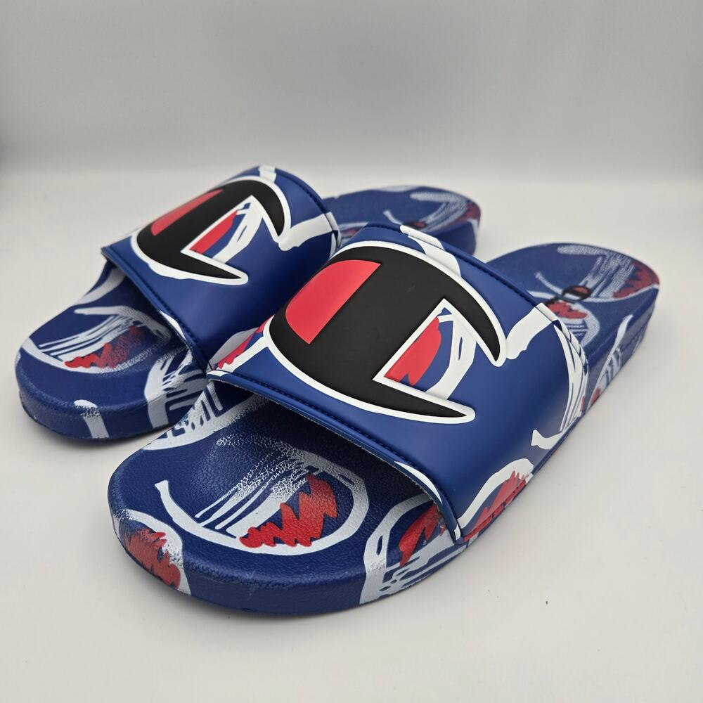 Champion Graphic Slide Sandals – Blue/Red – Men’s Size 12
